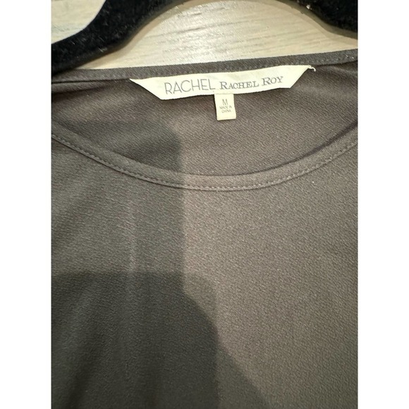 Rachel Roy Black Asymmetrical Handkerchief Hem Sleeveless Dress Medium - Picture 3 of 4